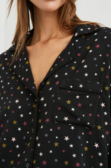 CLARA MIXED RAINBOW STARS PAJAMAS-FRONT