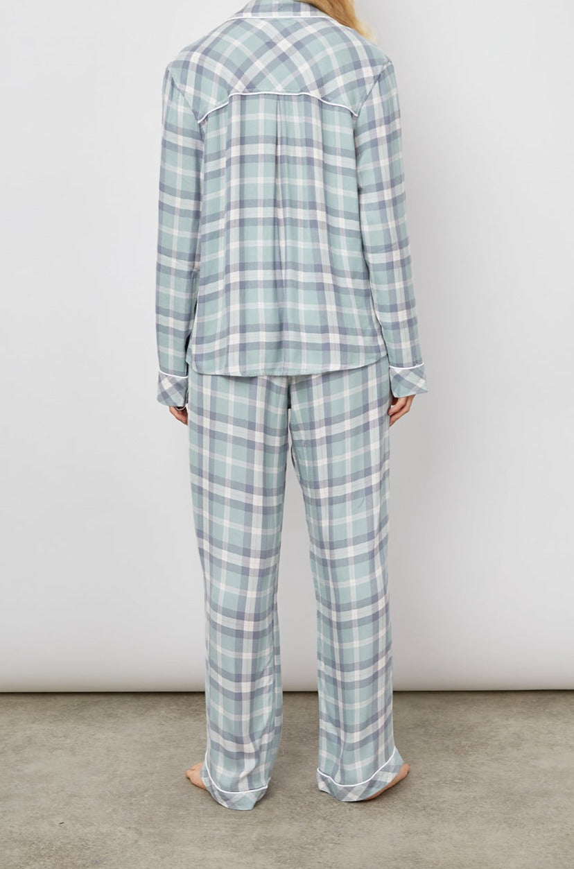 CLARA SEA BREEZE NAVY PEACH PAJAMAS-FULL BACK BODY