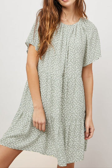 CLARISSA GREEN GARDEN DRESS- FRONT
