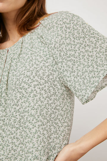 CLARISSA GREEN GARDEN DRESS-DETAIL