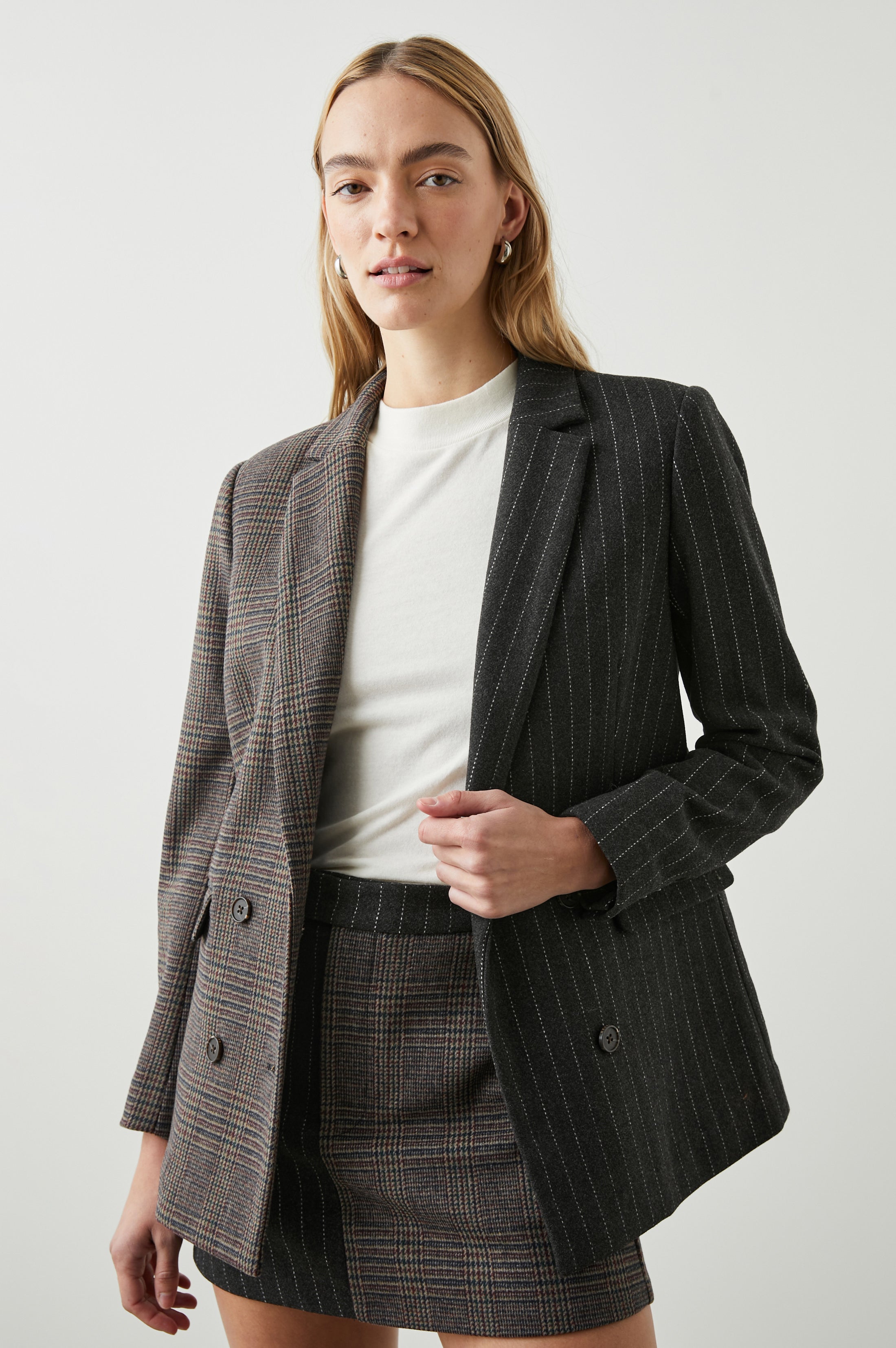 CODY BLAZER - PINSTRIPE PLAID MIX – Rails UK
