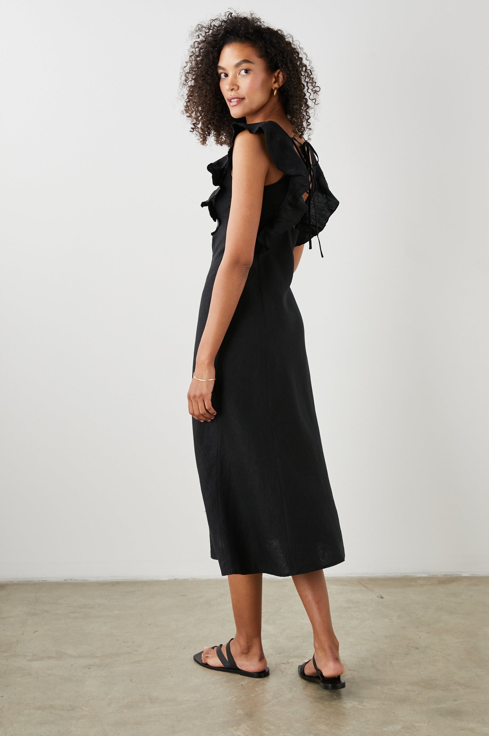 CONSTANCE DRESS BLACK - BACK ANGLE
