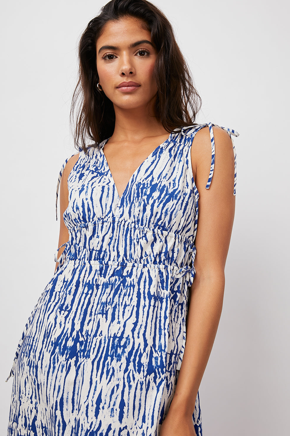 CONSTANTINE COBALT SHIBORI DRESS-DETAIL
