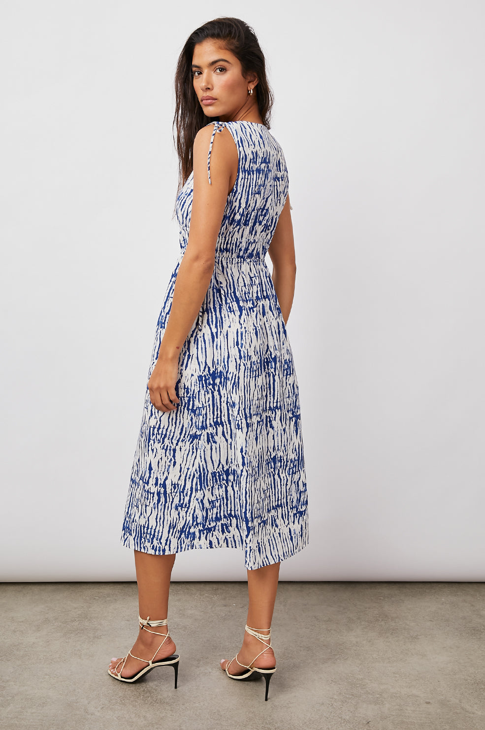 CONSTANTINE COBALT SHIBORI DRESS-BACK