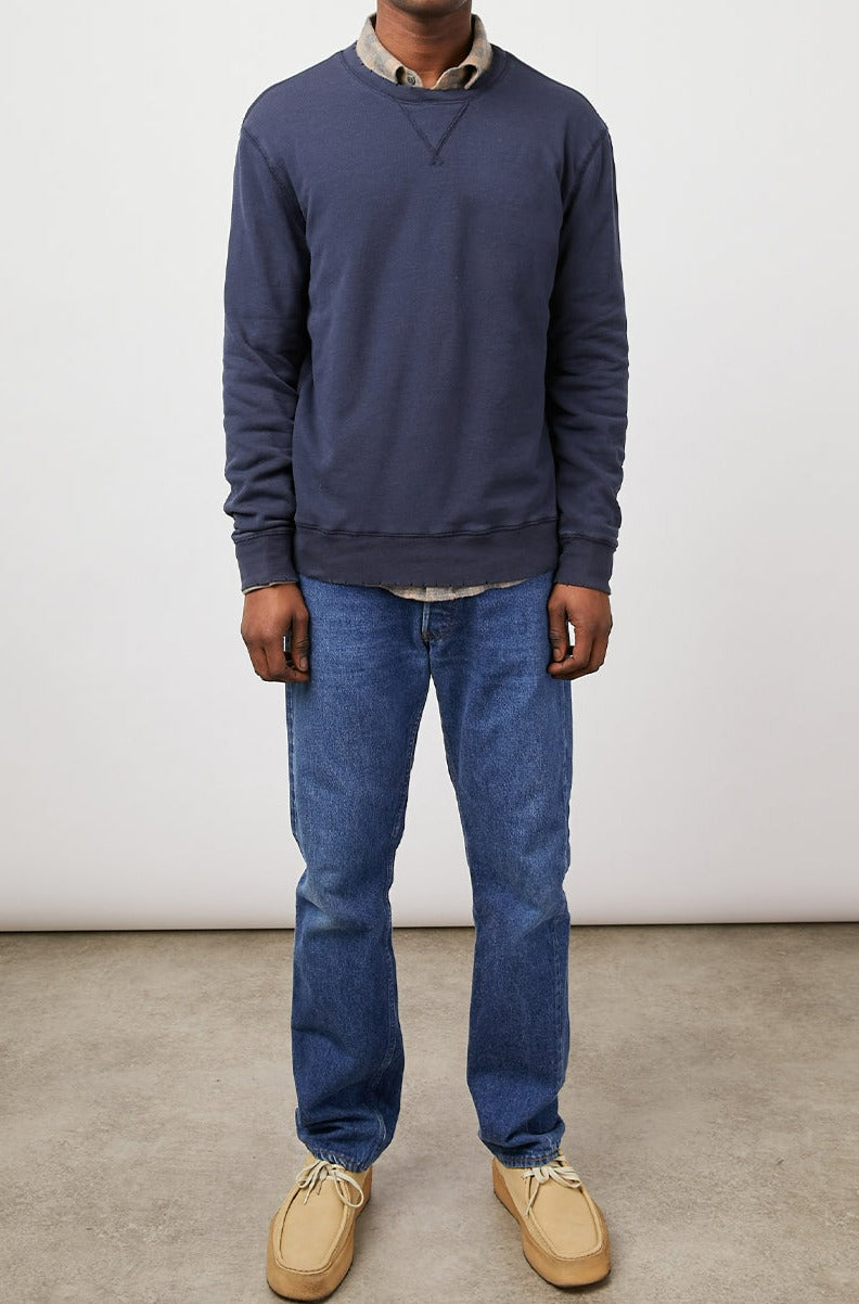 CURTIS DARK NAVY SWEATER- FULL FRONT BODY