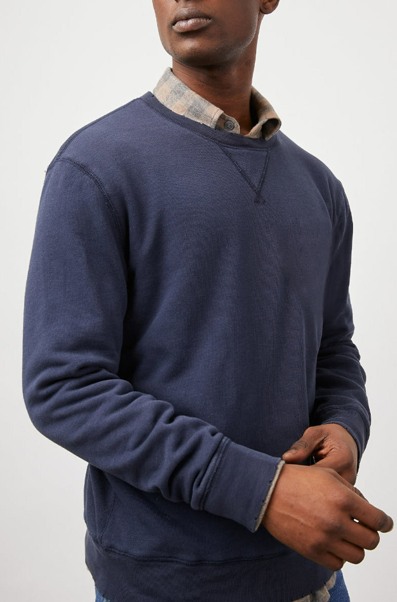 CURTIS DARK NAVY SWEATER- FRONT