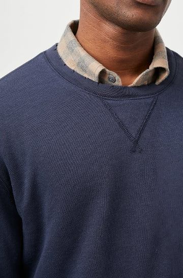 CURTIS DARK NAVY SWEATER- DETAIL