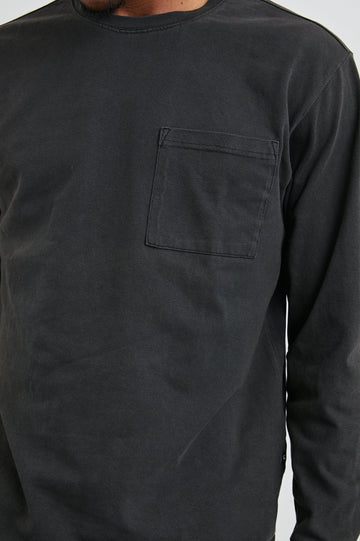 CYD T-SHIRT WASHED BLACK - FRONT DETAILS