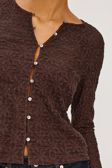 CYRAH TOP - WALNUT