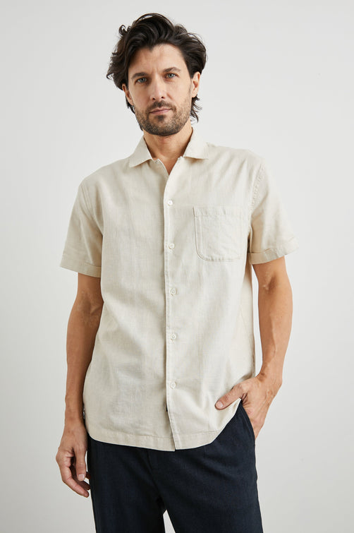 DAVIS SHIRT - NOUGAT - FRNT BODY