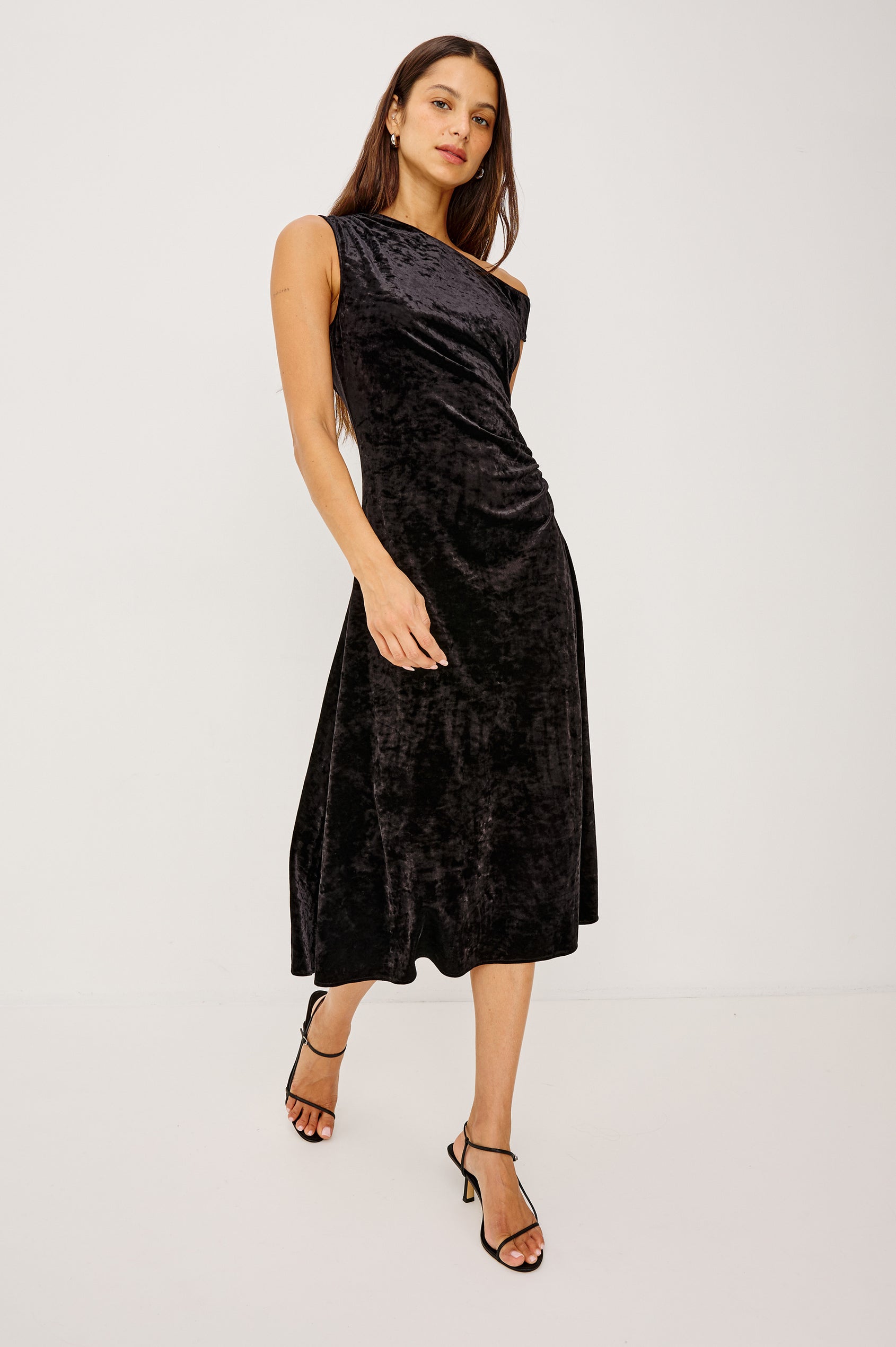DELORES DRESS - BLACK VELVET