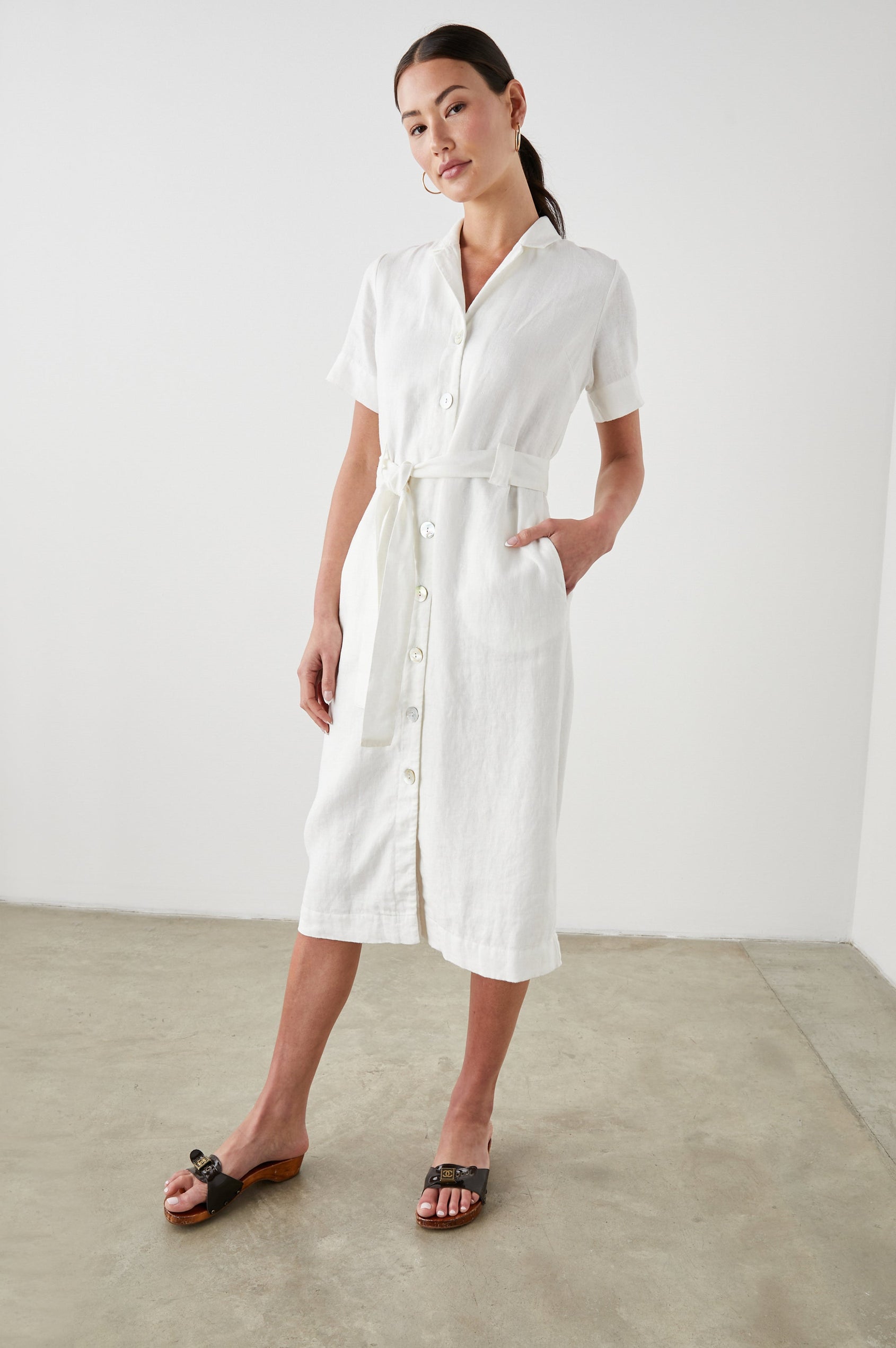 DIANE DRESS WHITE - FRONT FULL BODY