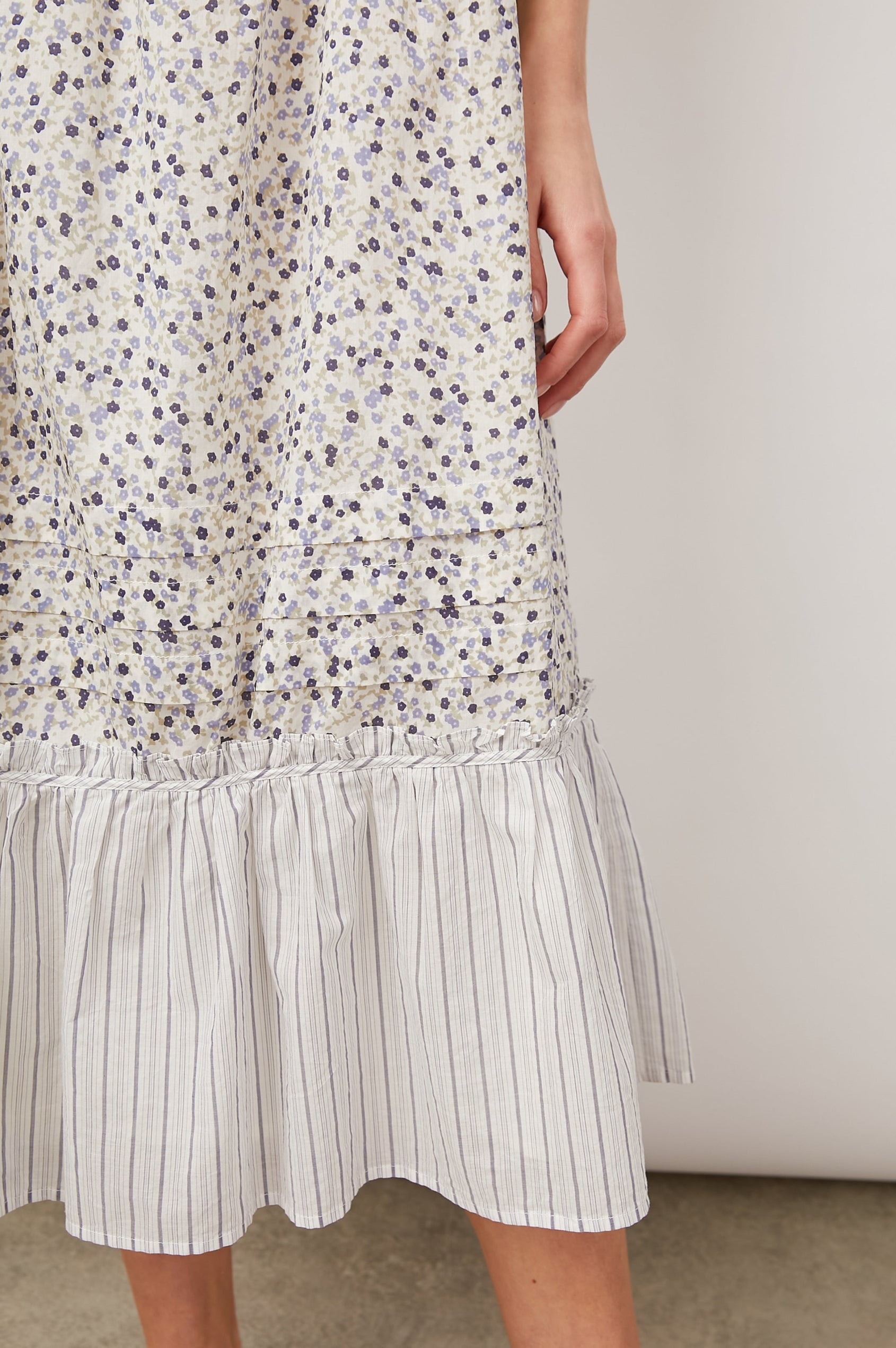 DORA DRESS - FLORAL GINGHAM MIX