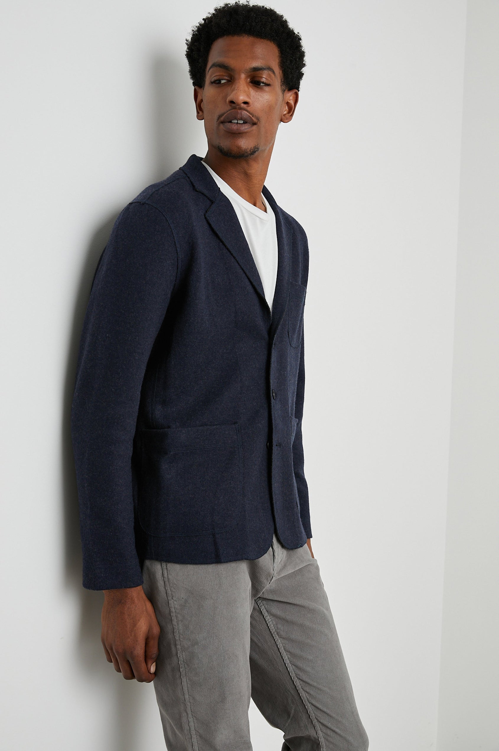 DWIGHT NAVY BLAZER - SIDE