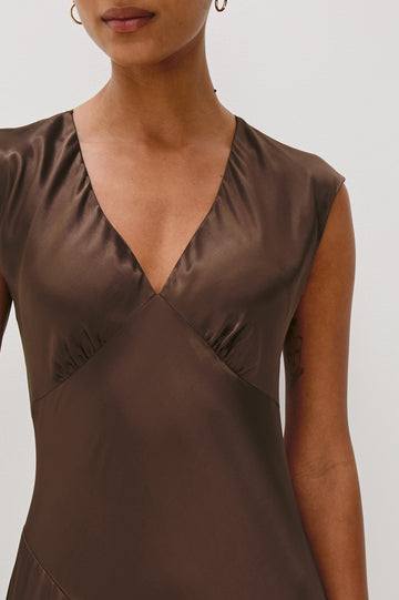 ELENI DRESS - ESPRESSO