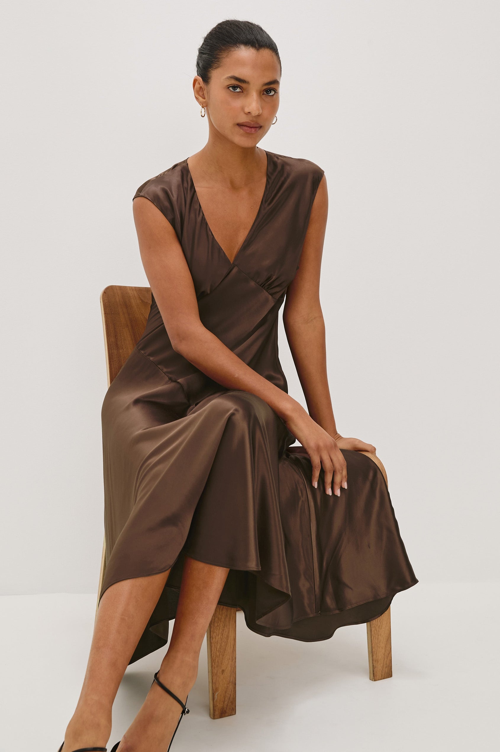 ELENI DRESS - ESPRESSO