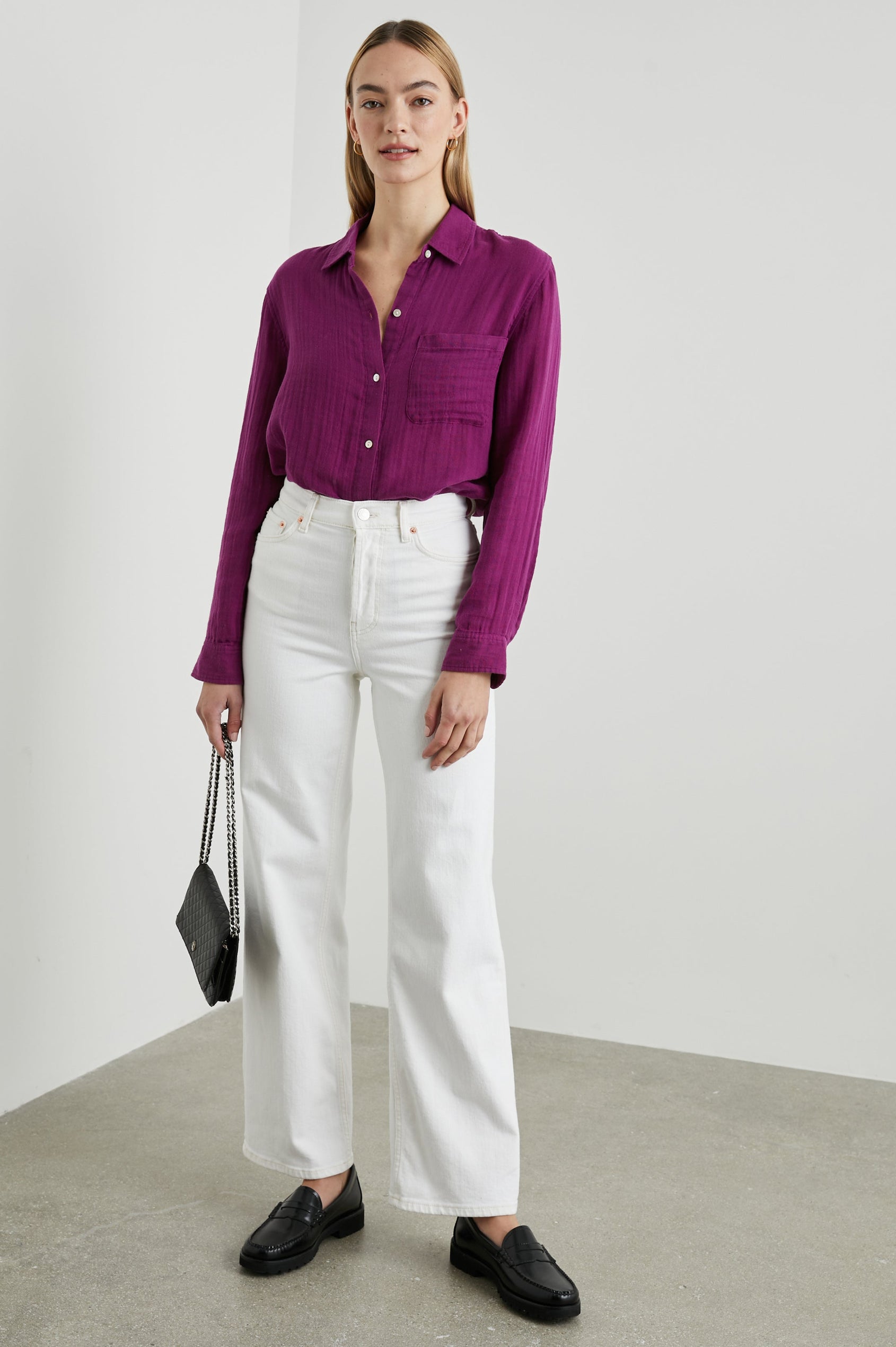 ELLIS SHIRT BOYSENBERRY - FULL FRONT BODY