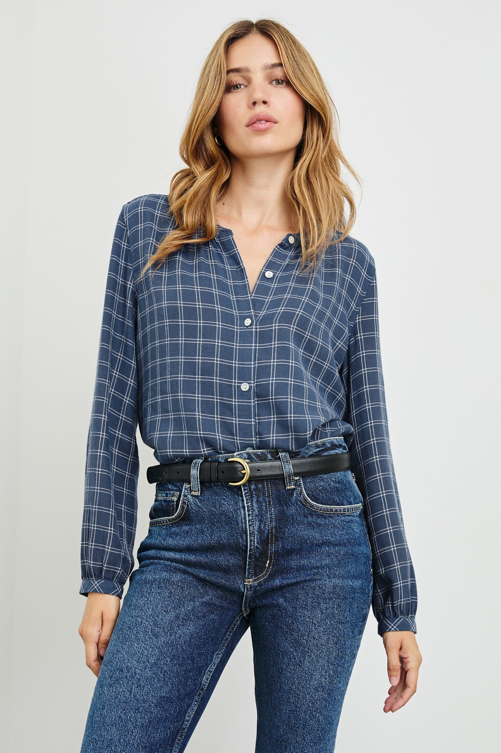 ELOISE-INDIGO-IVORY-PLAID-FRONT