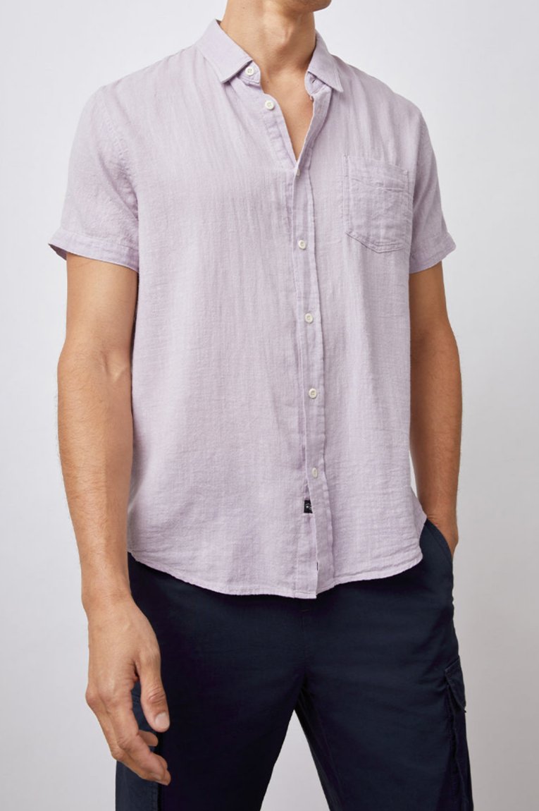 FAIRFAX LAVENDER BUTTON DOWN SHORT SLEEVE-
