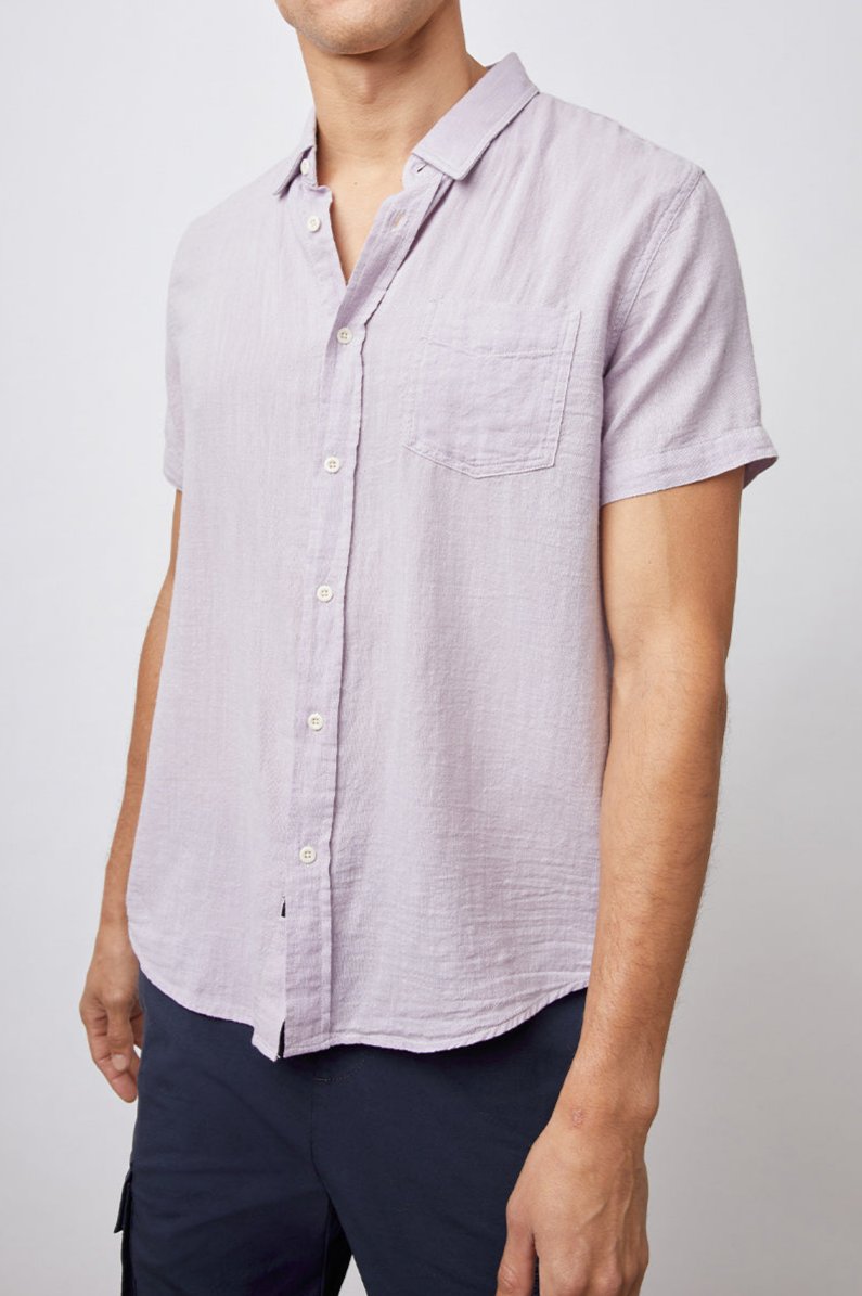 FAIRFAX LAVENDER BUTTON DOWN SHORT SLEEVE-