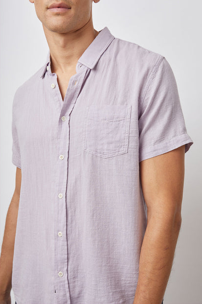 FAIRFAX LAVENDER BUTTON DOWN SHORT SLEEVE-