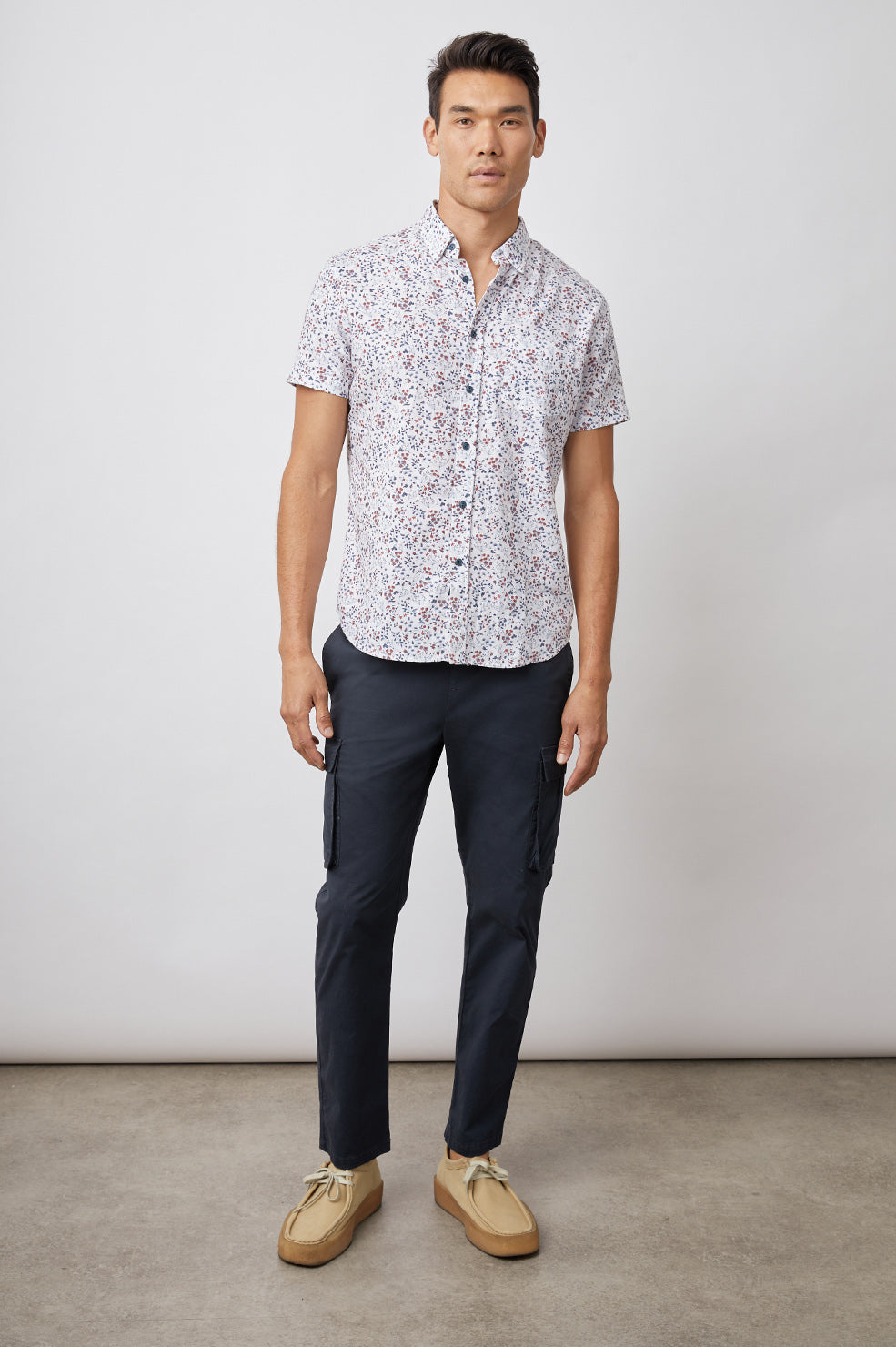 FAIRFAX SHIRT MEDITERRANEAN FORAGE - FRONT FULL BODY
