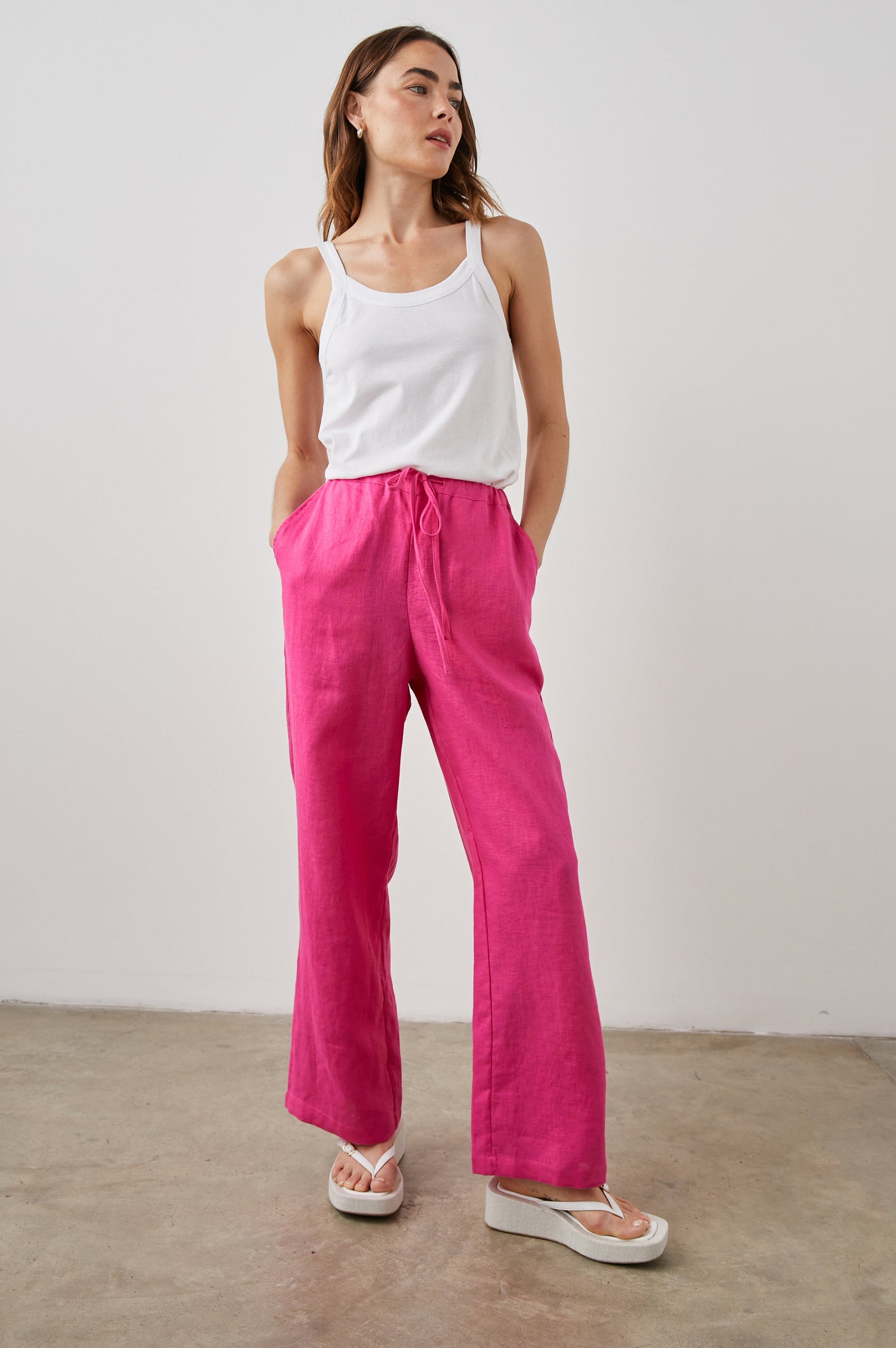 EMMIE PANT RASPBERRY - FULL FRONT BODY