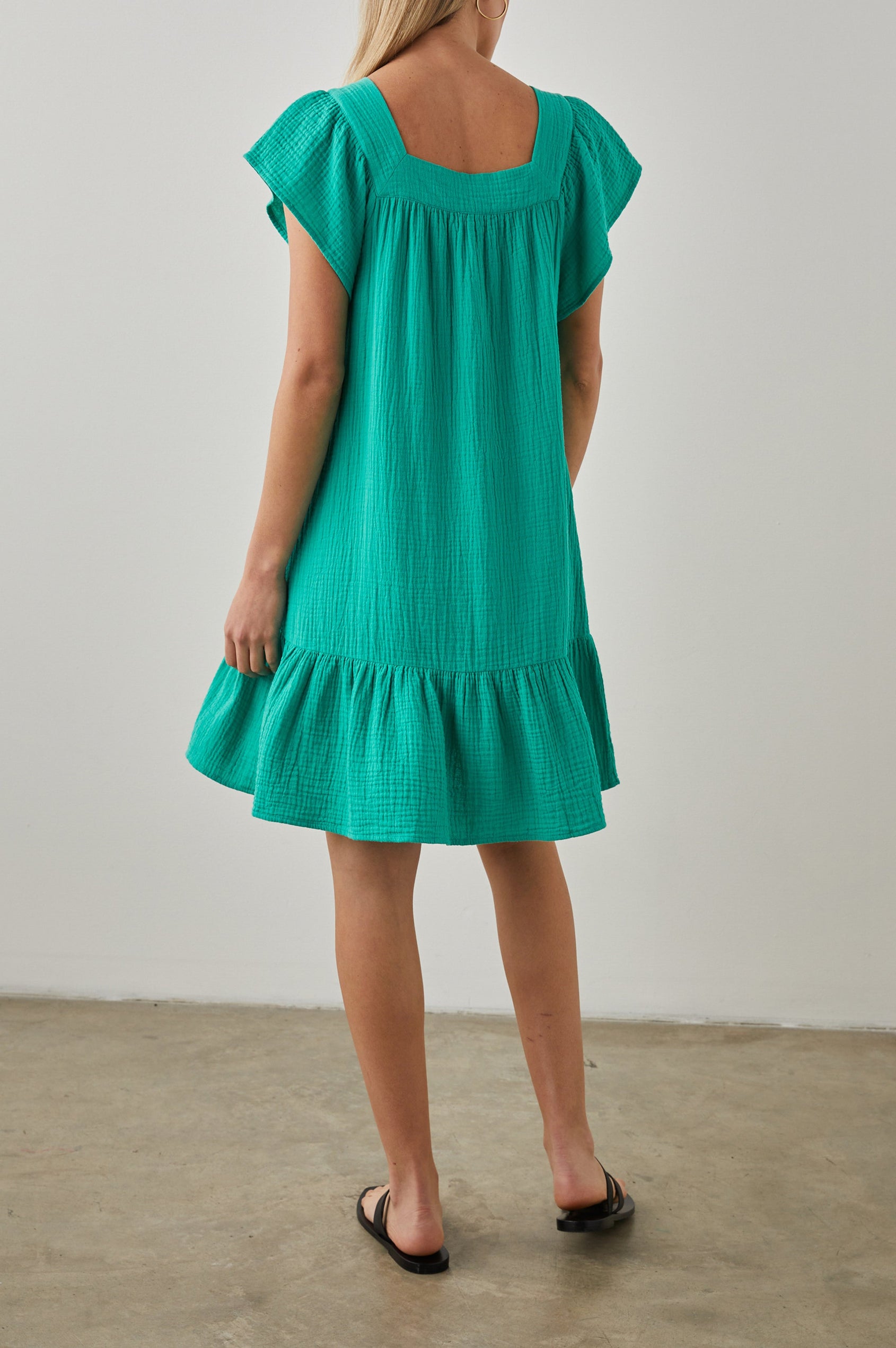 EVERDEEN DRESS - EMERALD - BACK BODY