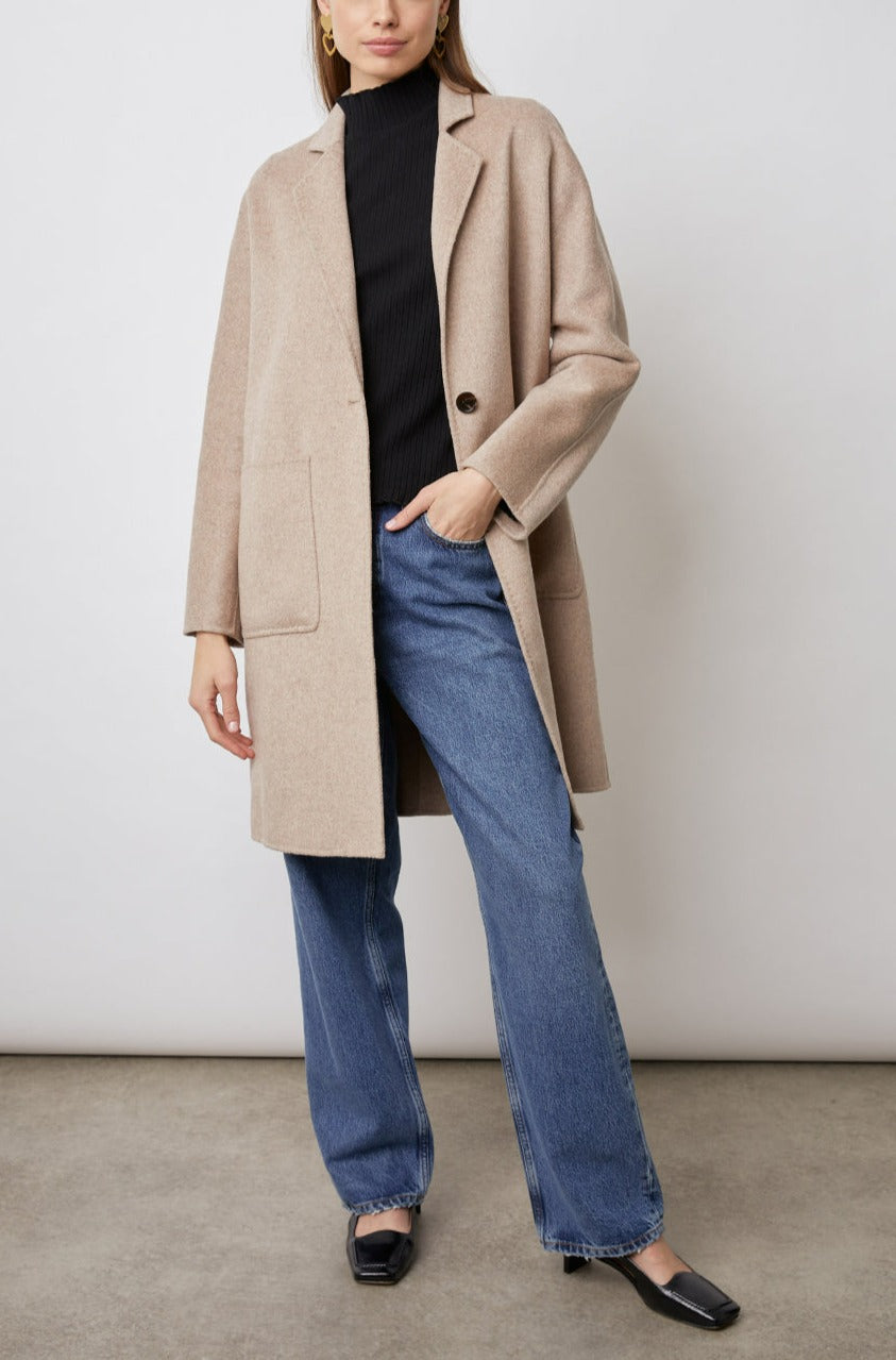 EVEREST HAZELNUT COAT-FULL FRONT BODY