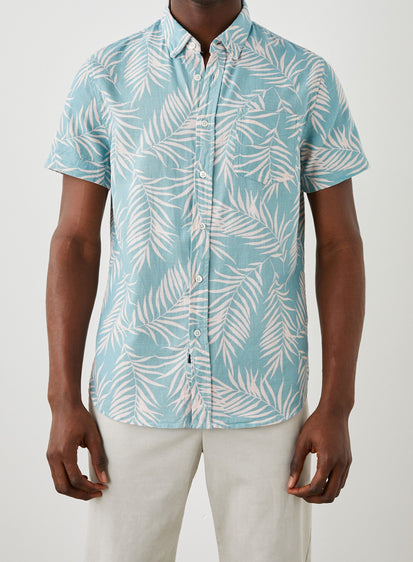 FAIRFAX SHIRT - PALM SHADOW AQUA