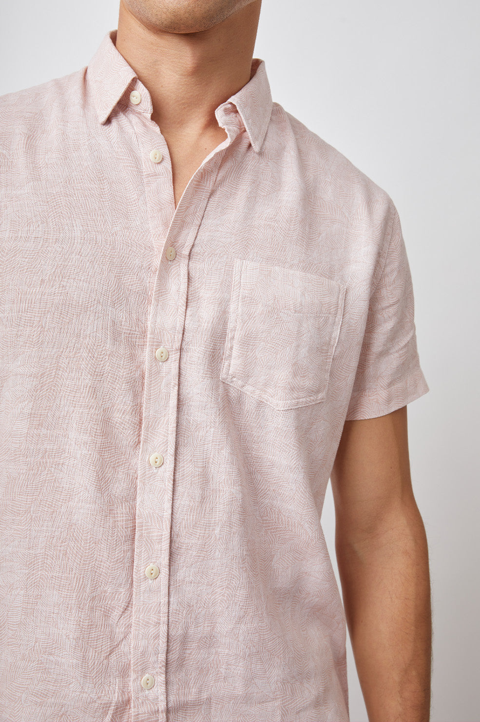 FAIRFAX SHIRT AMAZON SUN BLUSH - POCKET DETAIL