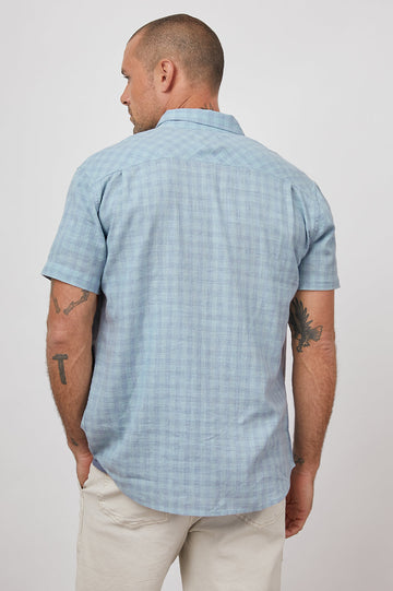 FAIRFAX LUCID SEAFOAM SHORT SLEEVE BUTTON DOWN- BACK