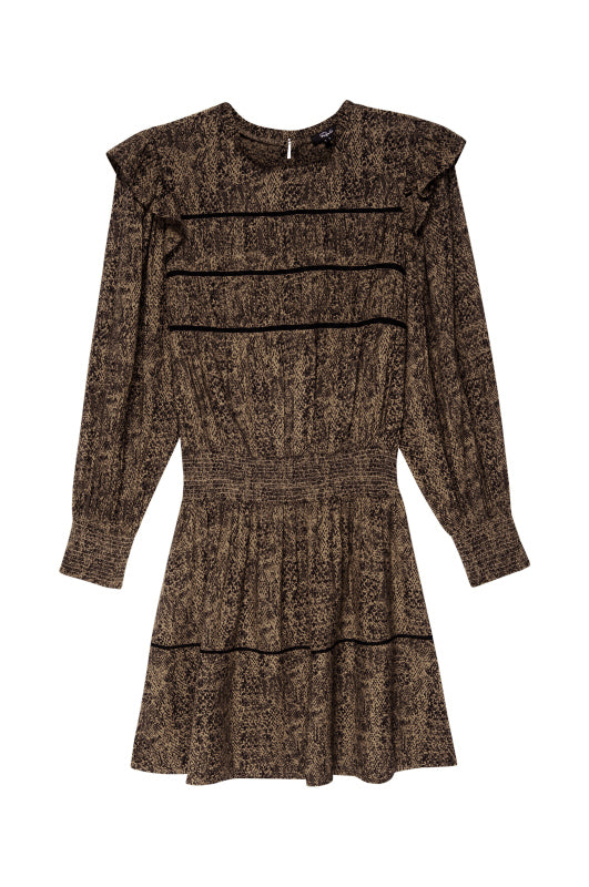 FAREN DRESS - SEPIA PYTHON