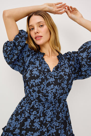 FELICIA DRESS - MIDNIGHT SILHOUETTE FLORAL