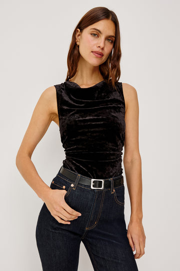FETE TOP - BLACK VELVET