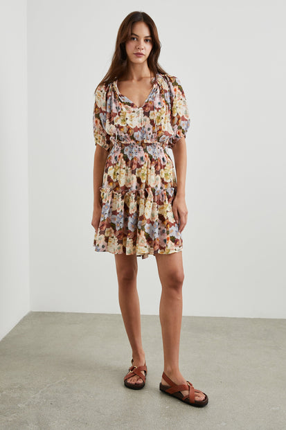 FIORELLA DRESS - PAINTED FLORAL - FRONT BODY