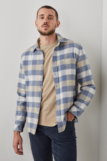 FORREST MIST BIRCH OAT HEATHER SHIRT - FRONT