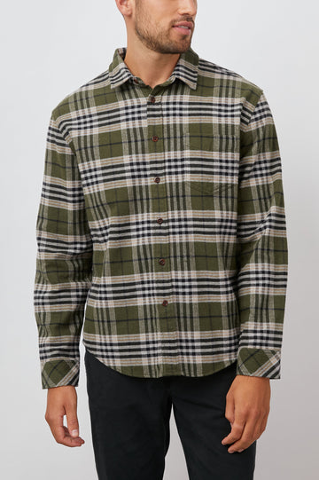 FORREST SHIRT - TAMARIND OLIVE GLEN - FRONT BODY