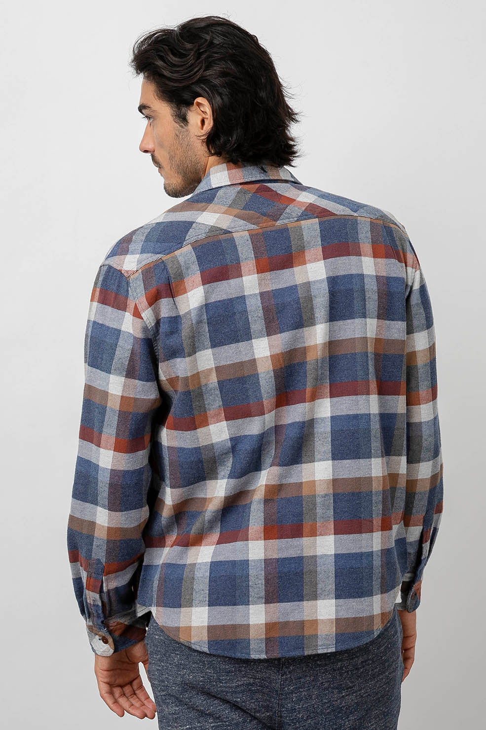 Forrest Autumn Smolder Button Down Long Sleeve- back