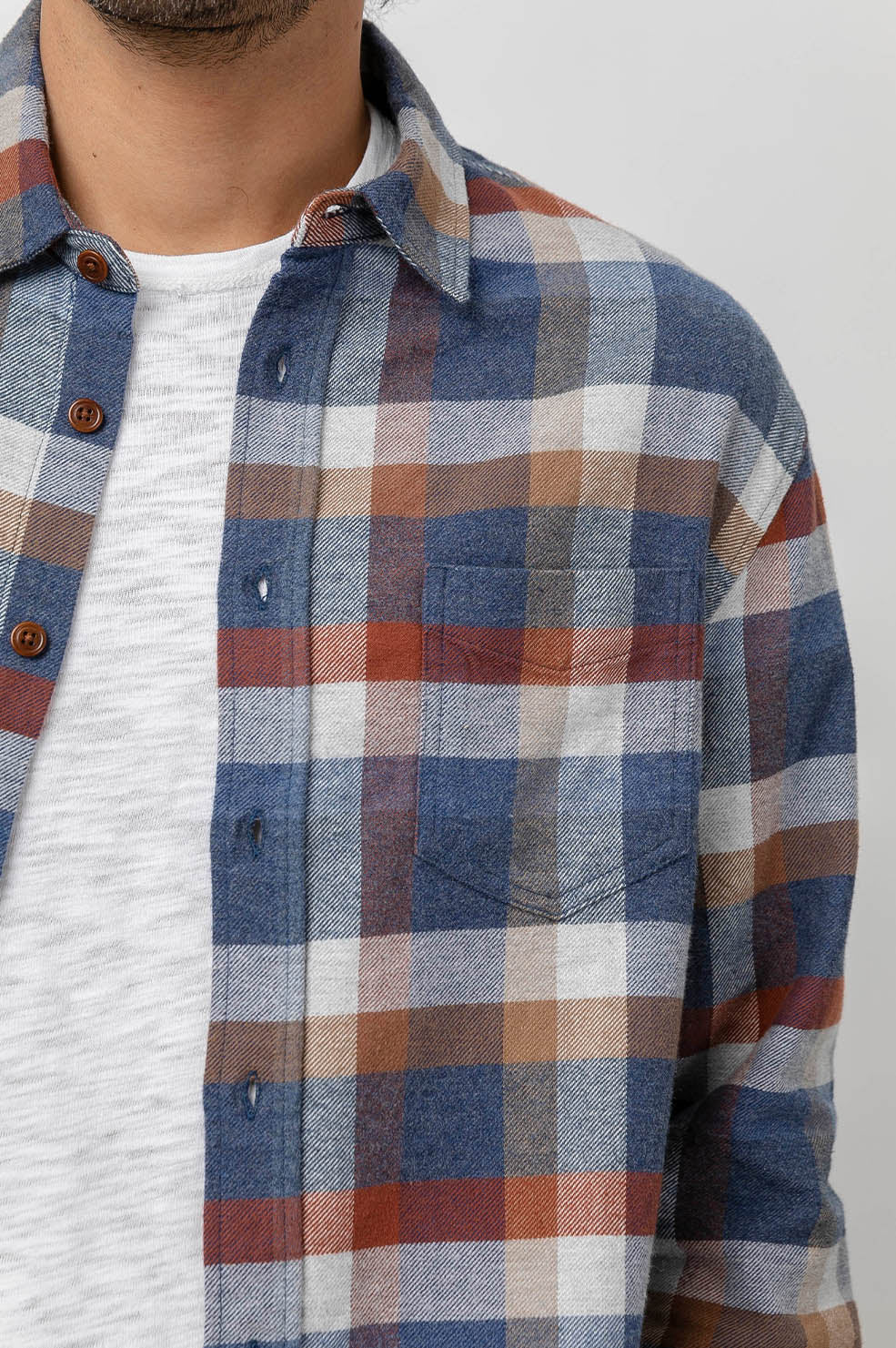 Forrest Autumn Smolder Button Down Long Sleeve- detail