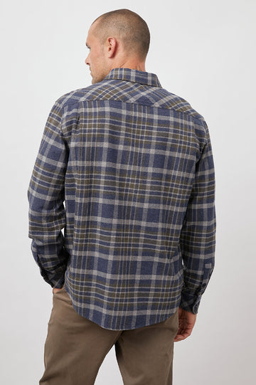 Forrest Olive Shire long sleeve buttondown- back