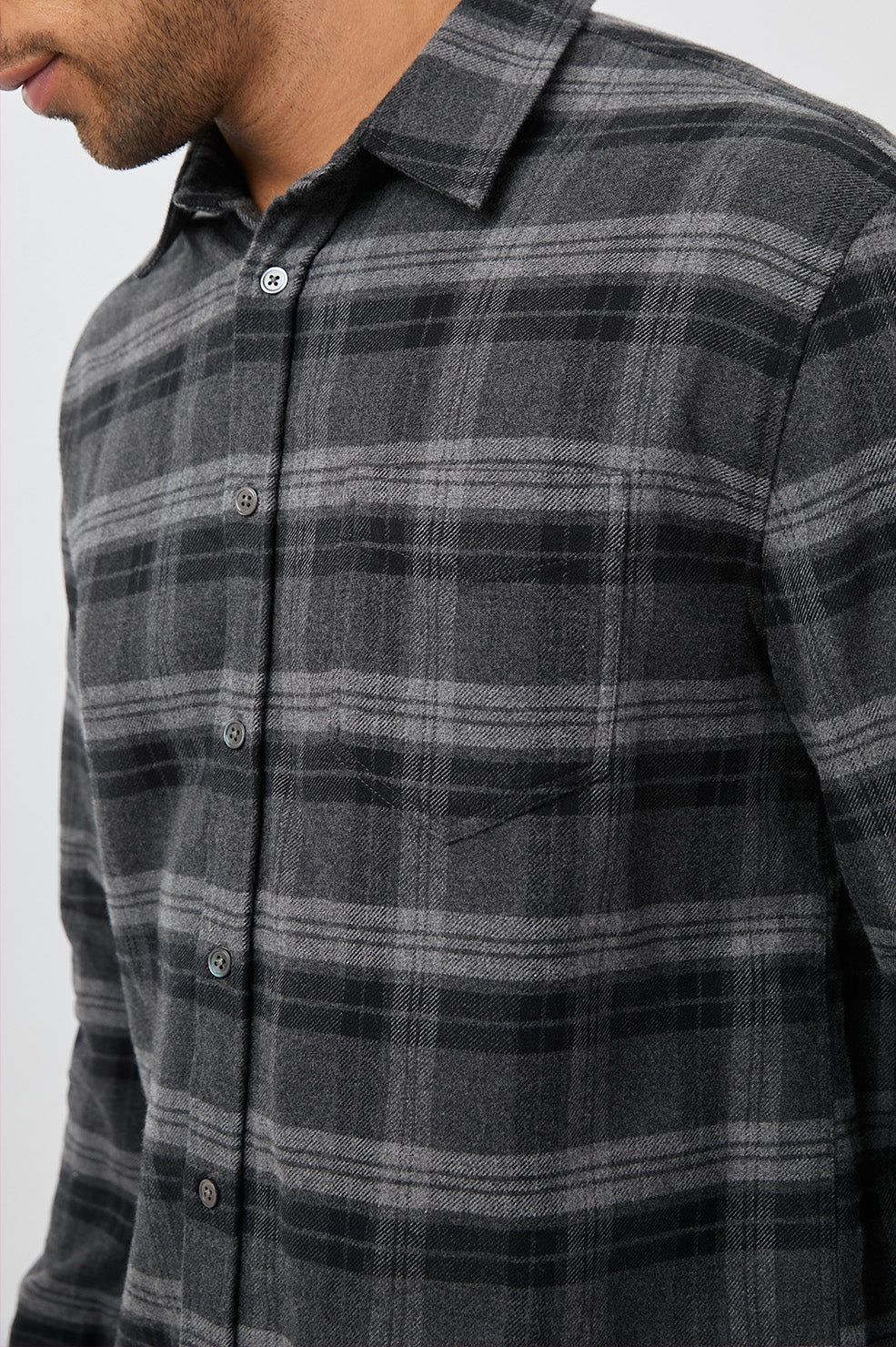 FORREST SHIRT SHADOW WRAITH MELANGE - POCKET DETAILS