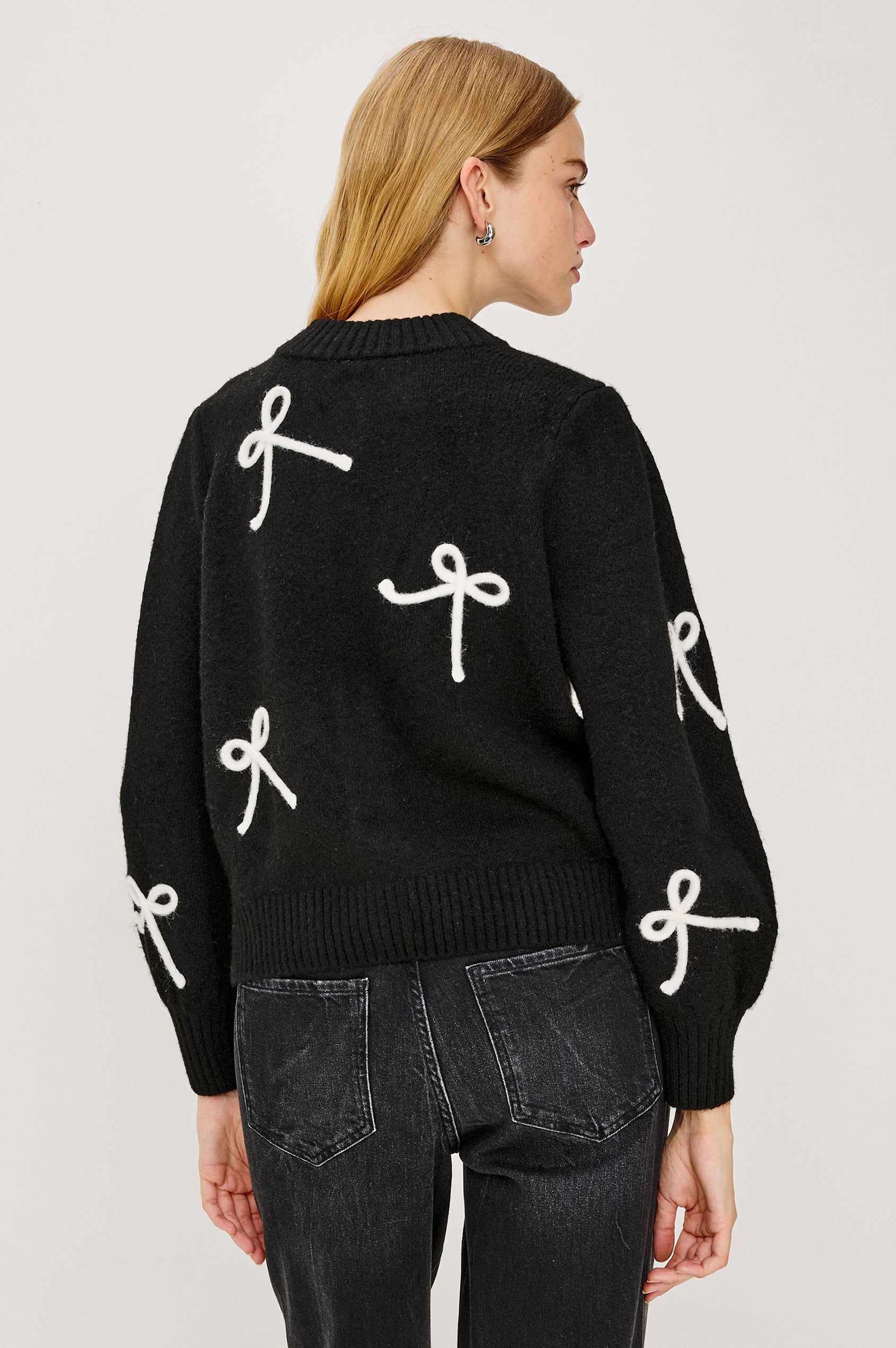 FRANCESCA CARDIGAN - BLACK IVORY