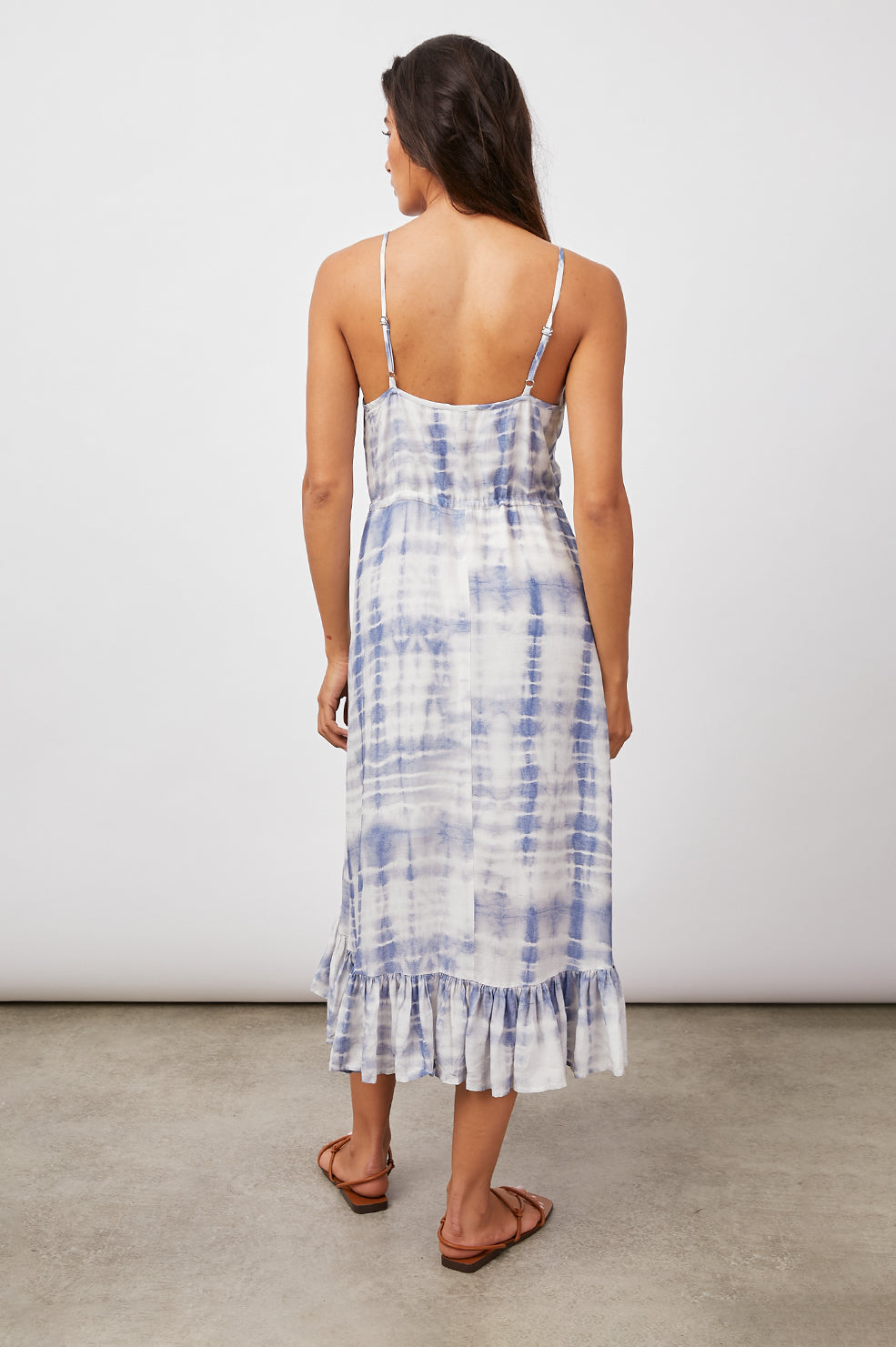 FRIDA INDIGO TIE DYE DRESS-BACK