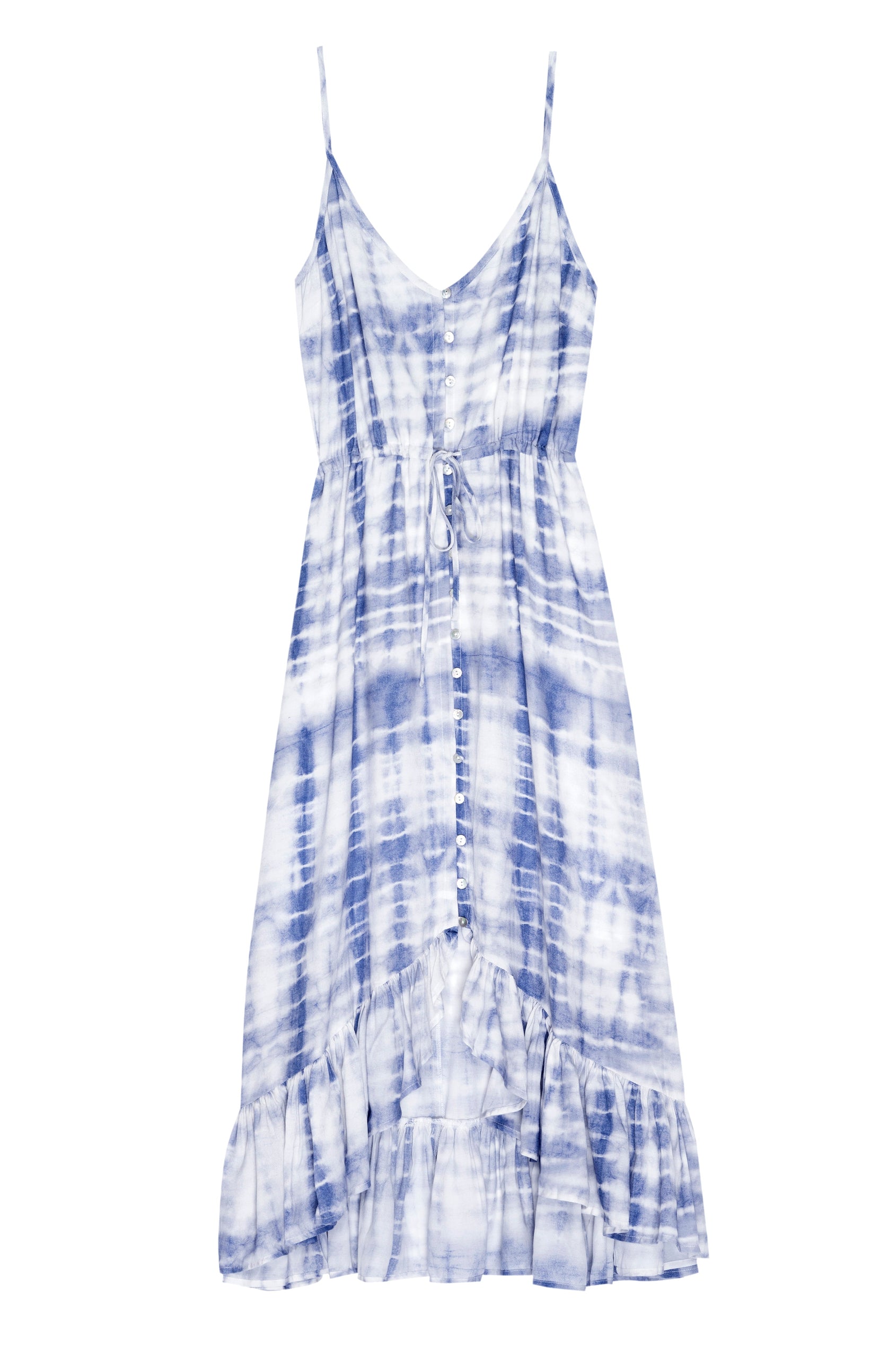 FRIDA INDIGO TIE DYE DRESS- FLAT