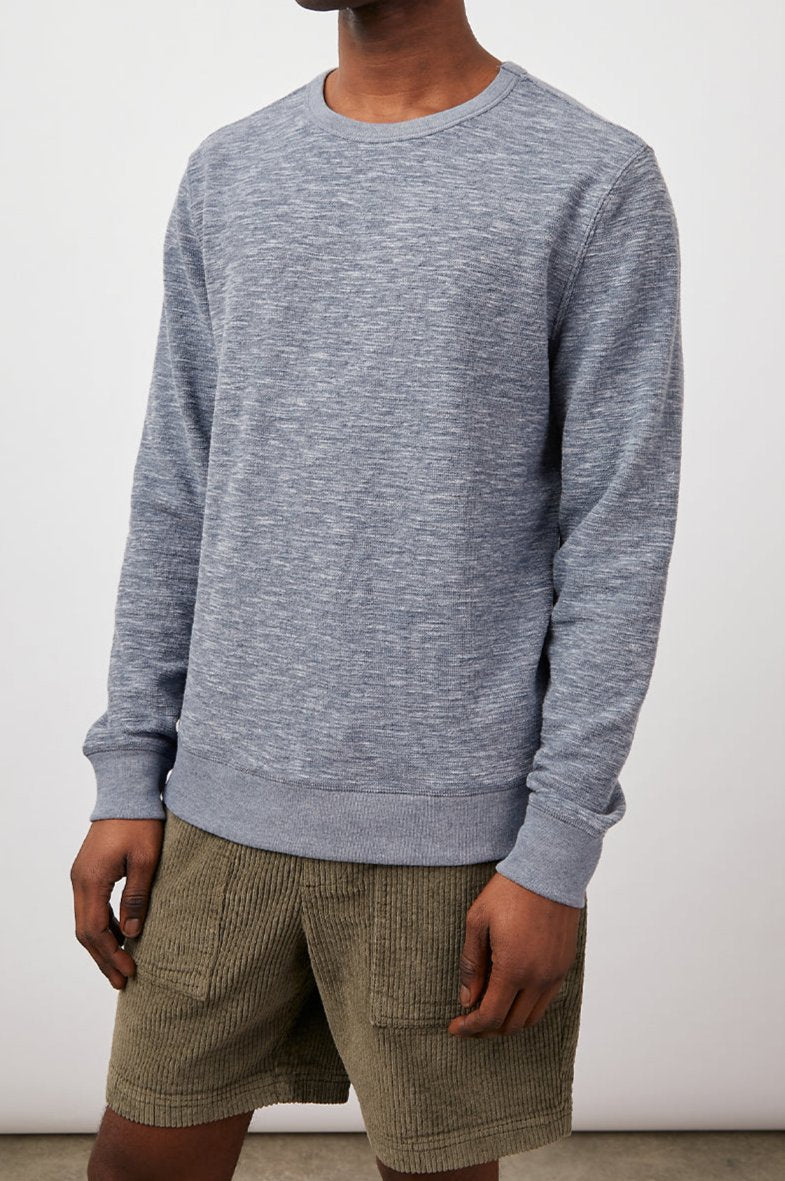 GEOFFREY HEATHER BLUE HENLEY-FRONT