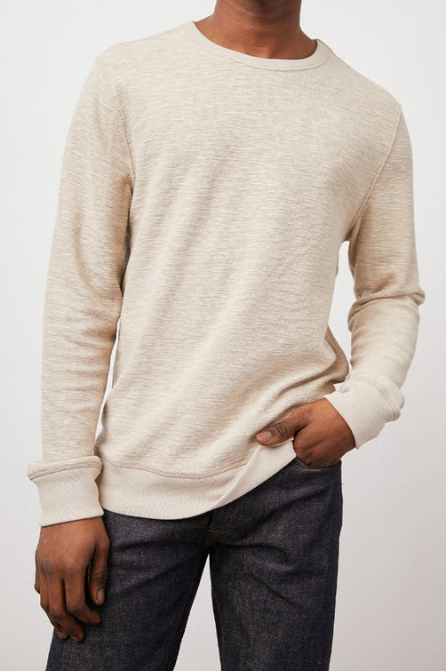 GEOFFREY OAT HEATHER SWEATER- FRONT