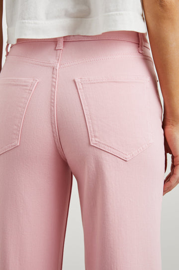 GETTY CROP WIDE LEG - BUBBLE GUM - BACK DETAILS