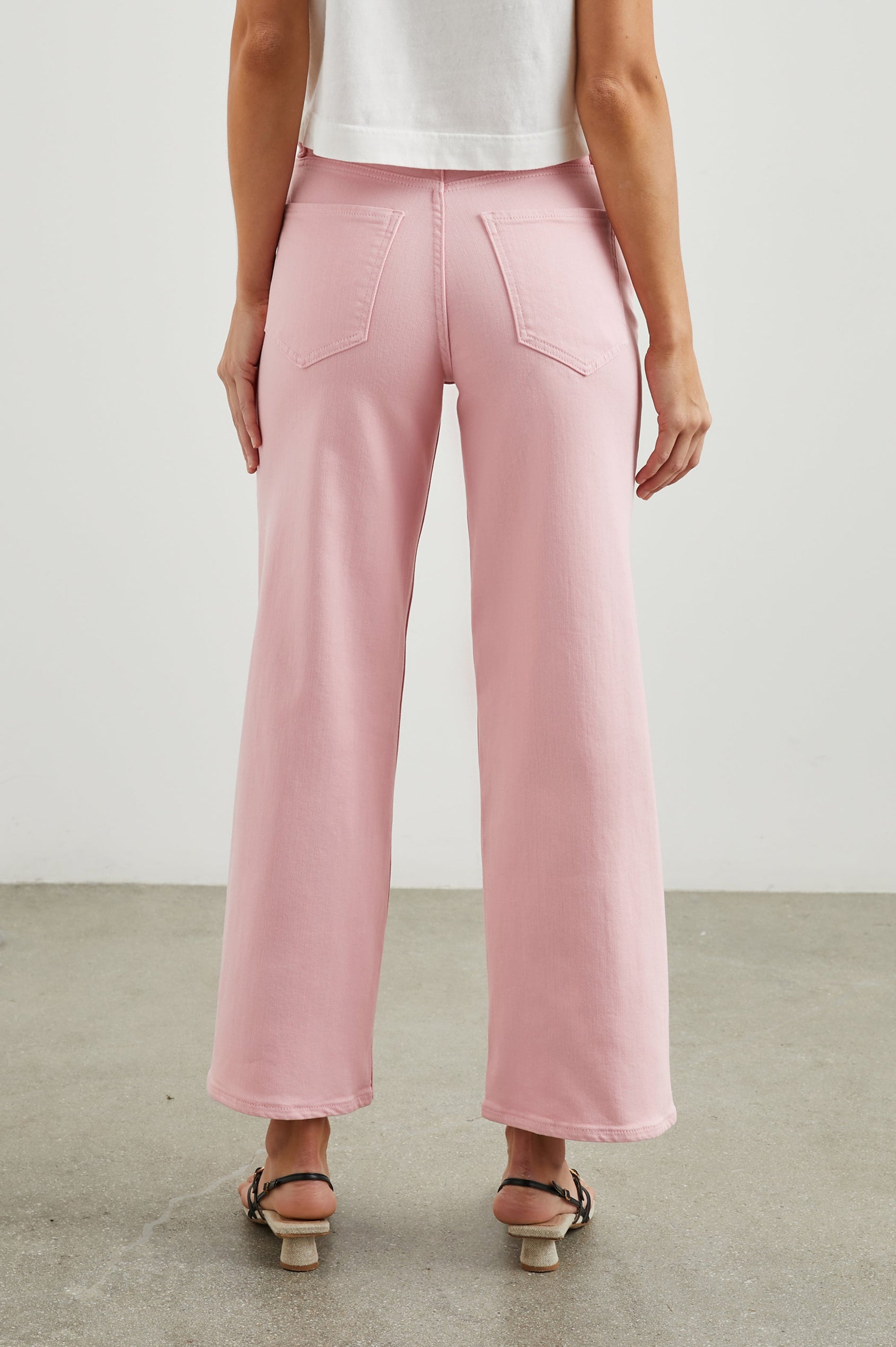 GETTY CROP WIDE LEG - BUBBLE GUM - BACK BODY