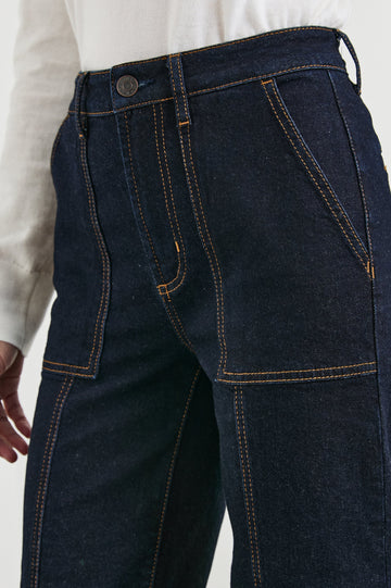 GETTY CROP UTILITY WIDE LEG - MIDNIGHT BLUES